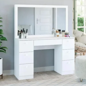 Penteadeira Ditália 7 Gavetas Pe-80 Branco Uv Acetinado - Imagem 1