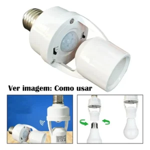 Kit 3 Sensor De Presença Lâmpada Com Fotocélula Soquete E27 - Imagem 8
