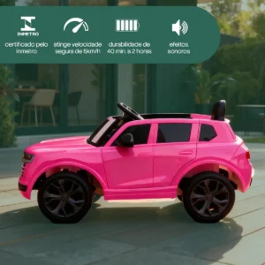Carrinho Elétrico Infantil Com Controle Remoto Toyota Cor Rosa-chiclete Voltagem Do Carregador 127/220v - Imagem 3