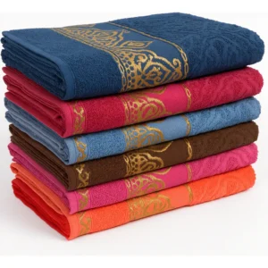Kit 5 Toalhas De Rosto Luxo Jacquard Grossa 100% Algodão - Imagem 3