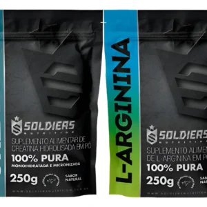 Kit: Arginina 250g + Creatina 250g Soldiers Nutrition - Imagem 1