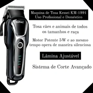 Máquina Tosa De Pet Profissional Kemei 1991 - Imagem 3
