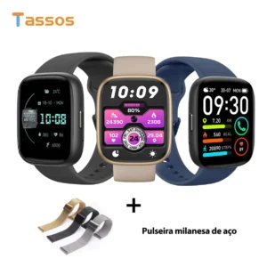 Smartwatch Tassos Sw001-ouro Sw001 Tela De 1.83 Com Pulseira De Abs - Cor Preto - Imagem 3
