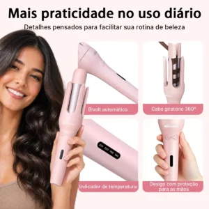 Modelador de Cachos Automático 32mm Bivolt Cerâmica Maimeite - Imagem 8