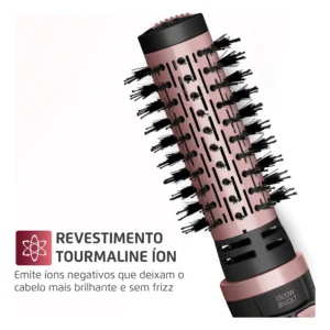Escova Rotativa Ceramica Tourmaline Ion Golden Rose ERB-01 Mondial - Imagem 3