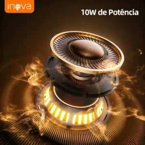 Caixa de Som Portátil Inova 10W Bluetooth RGB, à Prova D'água, com Rádio - Imagem 6