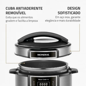 Panela Elétrica De Pressão Pe-60-6l Digital 6l Mondial - Imagem 8