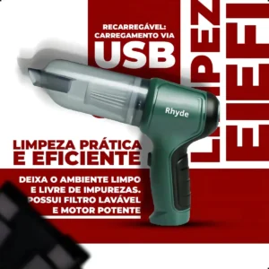 Aspirador De Pó Mini Soprador 3em1 Usb 1 Refil Portátil Recarregável Marca RHYDE - Imagem 4