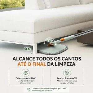 Mop 2 Águas Premium Separação Água Limpa E Suja Cabo 1,6 Mts Verde Com Laranja - Imagem 6