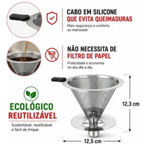 Chaleira Elétrica 1,8l 127v Coador Ecológico Reutilizável - Imagem 3