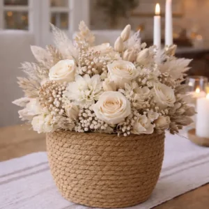 Cesto Vaso Cachepot Fibra Natural Decorativo Palha Boho Chic - Imagem 3