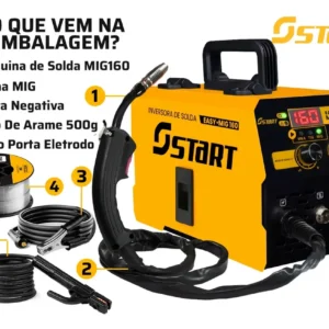 Maquina Inversora Solda Mig 160a 3 Em 1 Tig Lift Acessórios - Imagem 5