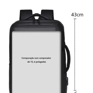 Mochila Dos Homens Com Faixa Impermeável Para Expansão - Imagem 3