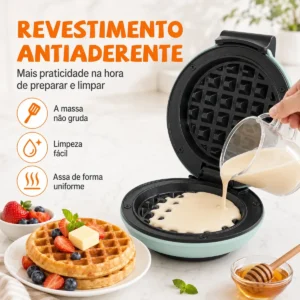 Máquinas De Waffles Waffle Mini 4 Polegadas 120v - Imagem 4