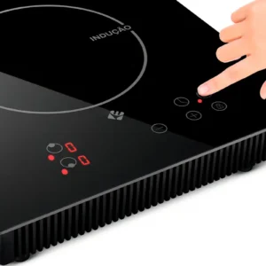 Cooktop De Indução 2 Boca Preto Com Trava De Segurança Painel Touch Screen - Imagem 3
