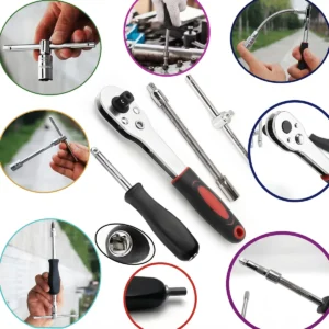 Kit 46 Ferramenta Jogo Chave Catraca Repara Moto Carros - Imagem 5