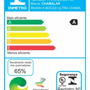 Fogão Cooktop Gás 5 Bocas Ultra Chama 127v/220v Preto - Imagem 7
