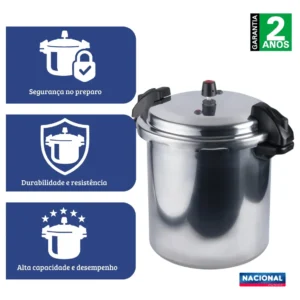 Panela Pressão Fechamento Externo Profissional 24L Alumínio Nacional - Imagem 8
