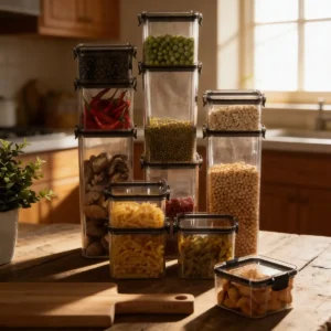Pote Hermético Haushop Kit 12 Potes Para Alimentos Seguro Transparente - Imagem 4