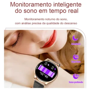 Relógio Amoled Ip68 Smartwatch Ai Moda De Liga De Alumínio - Imagem 8