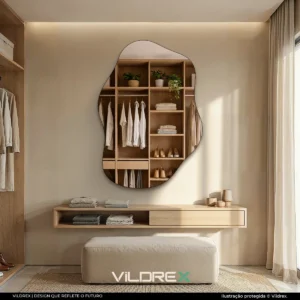 Espelho Vildrex Pisa 70x50cm Design Moderno Lapidado Luxo - Imagem 6