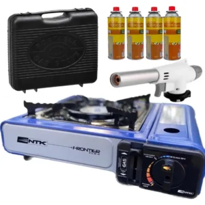 Kit Fogareiro Fogão Portátil Camping Pesca + Acessórios - Imagem 1