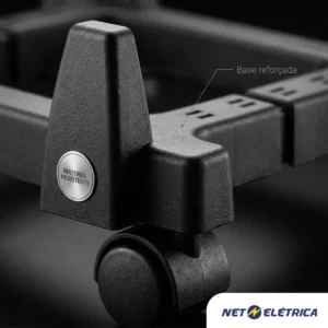 Carrinho para cpu suporte Nobreak Gabinete com Rodinhas Preto Force Line - Imagem 3