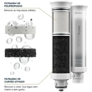 Purificador de Água Gelada Fria e Natural Eletrônico Placa Compacto Electrolux PE12G com Filtro Carvão 6 meses ou 3000L Painel Touch Cinza - Imagem 8