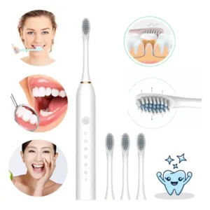 Kit1-2 Escova De Dentes Elétrica-sônica Recarregável 4cabeça - Imagem 8