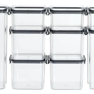 Pote Hermético Haushop Kit 12 Potes Para Alimentos Seguro Transparente - Imagem 7