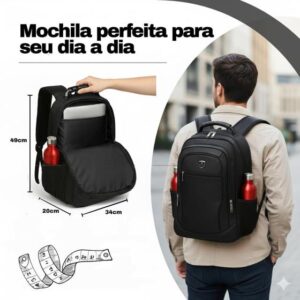 Mochila Masculina Impermeável Faculdade Alça Reforçada Grande - Dazzore - Imagem 2
