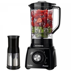 Liquidificador Mondial Turbo Power L-99 FB Preto com Filtro 3 Velocidades 550W - Imagem 1