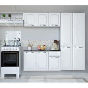 Armário de Cozinha Compacta Itatiaia Amanda Aço com Balcão 10 Portas 1 Gaveta - Imagem 4