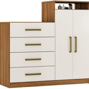 Cômoda 4 Gavetas 2 Portas Demóbile Aurea - Imagem 1
