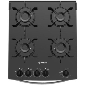 Fogão 4 Bocas Com Mesa de Vidro Atlas Mônaco Top Glass Bivolt - Imagem 4