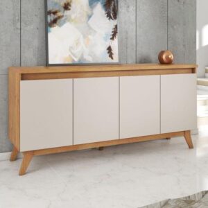 Buffet Aparador 4 Portas MDP/MDF Mel Off White 156cm Eifel - Viero - Imagem 1