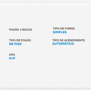 Fogão 4 Bocas Esmaltec Preto Ideal Super 4121 - Imagem 2