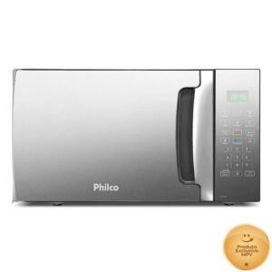 Microondas Philco PMO30EP 28 Litros Preto Com Porta Espelhada 1400w - Imagem 1