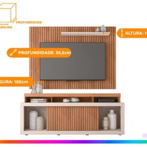Rack para TV até 70" com Painel 2 Portas Caemmun Aegon - Imagem 2