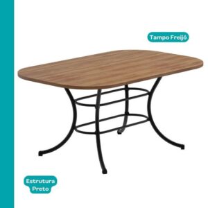 Conjunto Sala de Jantar com Mesa e 6 Cadeiras Fenix Carraro - Imagem 4