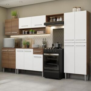 Armário de Cozinha Completa 293cm Emilly Madesa 01 - Imagem 1