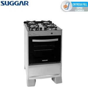 Fogão De Piso 4 Bocas Mesa Vidro Neo Glass Suggar Bivolt - Imagem 1
