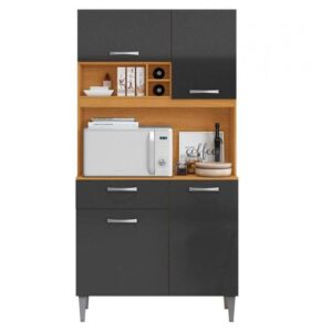 Armário de Cozinha Compacta Aramóveis Malva 4 Portas 1 Gaveta - Imagem 1