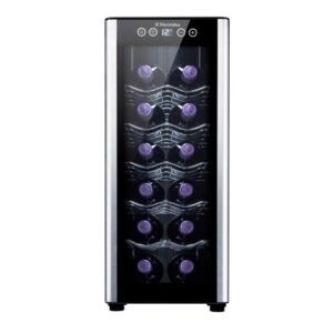 Adega de Vinho Climatizada Electrolux 12 garrafas Uma Porta Acabamento em Alumínio (ACB12) - Imagem 1