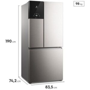 Geladeira/Refrigerador Electrolux Frost Free AutoSense 3 Portas Inox Look 596L Multidoor Efficient - Imagem 3