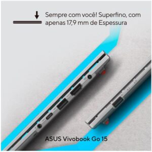 Notebook ASUS Vivobook Go 15 Intel Core i3 N305 8GB RAM SSD 256GB Full HD Windows 11 E1504GA-NJ434W - Imagem 4