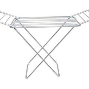 Varal De Chao Aluminio Secar Roupas Lavanderia 1,43m Dobravel Retratil - Mor - Imagem 3