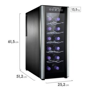 Adega de Vinho Climatizada Electrolux 12 garrafas Uma Porta Acabamento em Alumínio (ACB12) - Imagem 2