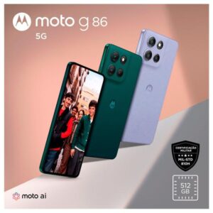 Smartphone Motorola Moto g86 512GB 5G 12GB+12GB RAM Boost Inteligente Verde Escuro 6,7" Câm. Dupla + Selfie 32MP - Imagem 3