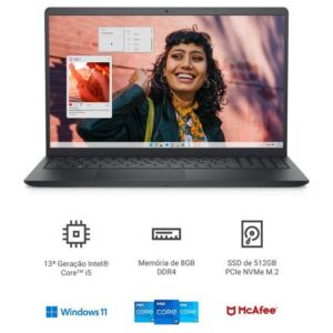 Notebook Dell Inspiron 15 I15-I1300-A30P Intel Core i5 8GB RAM 512GB SSD 15.6" Full HD Windows 11 210-BNGC - Imagem 4
